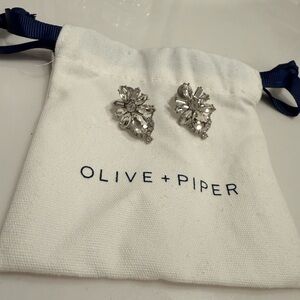 Olive + Piper Crystal Silver Earrings